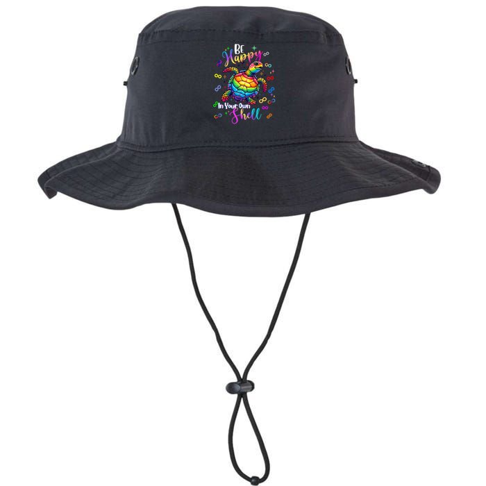 Rainbow Turtle Be Happy In Your Own Shell Autism Awareness Legacy Cool Fit Booney Bucket Hat