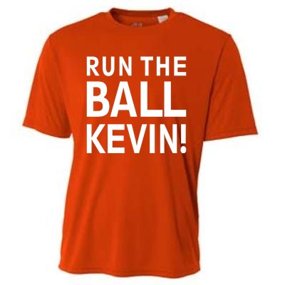 Run The Ball Kevin Funny Football Fan Meme Cooling Performance Crew T-Shirt