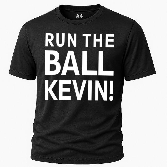 Run The Ball Kevin Funny Football Fan Meme Cooling Performance Crew T-Shirt