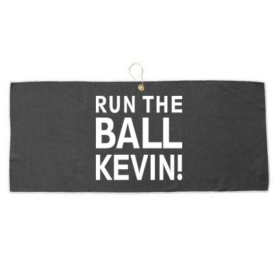 Run The Ball Kevin Funny Football Fan Meme Large Microfiber Waffle Golf Towel