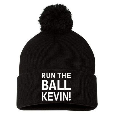 Run The Ball Kevin Funny Football Fan Meme Pom Pom 12in Knit Beanie
