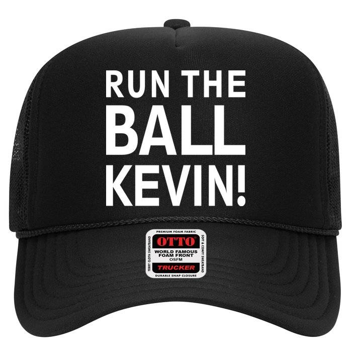 Run The Ball Kevin Funny Football Fan Meme Trucker Hat
