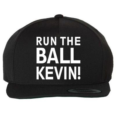 Run The Ball Kevin Funny Football Fan Meme Wool Snapback Cap