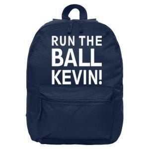 Run The Ball Kevin Funny Football Fan Meme 16 in Basic Backpack