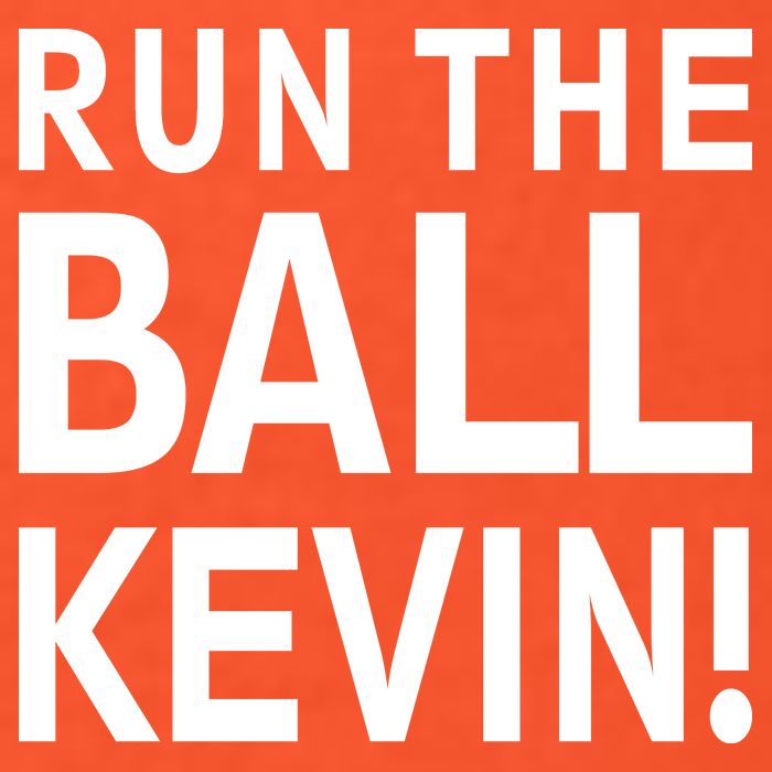 Run The Ball Kevin Funny Football Fan Meme Golf Towel