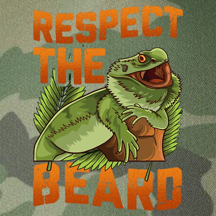 Respect The Beard Tee Funny Bearded Dragon Legacy Tie Dye Trucker Hat