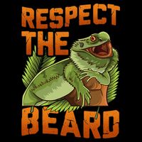 Respect The Beard Tee Funny Bearded Dragon Impact Tech Backpack