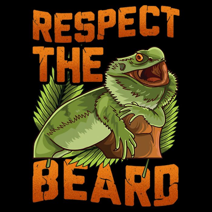 Respect The Beard Tee Funny Bearded Dragon Impact Tech Backpack