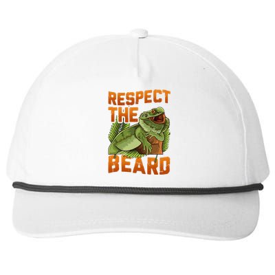 Respect The Beard Tee Funny Bearded Dragon Snapback Five-Panel Rope Hat