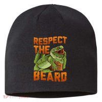 Respect The Beard Tee Funny Bearded Dragon Sustainable Beanie