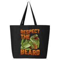 Respect The Beard Tee Funny Bearded Dragon 25L Jumbo Tote