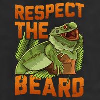 Respect The Beard Tee Funny Bearded Dragon 25L Jumbo Tote