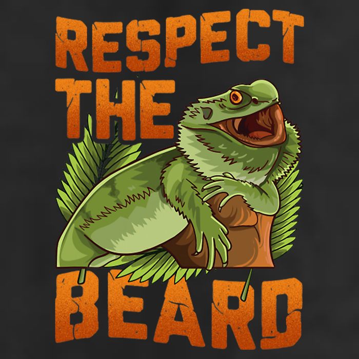 Respect The Beard Tee Funny Bearded Dragon 25L Jumbo Tote
