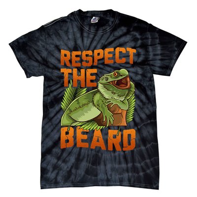 Respect The Beard Tee Funny Bearded Dragon Tie-Dye T-Shirt