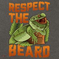 Respect The Beard Tee Funny Bearded Dragon Cotton Canvas Backpack