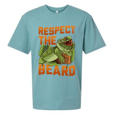 Respect The Beard Tee Funny Bearded Dragon Sueded Cloud Jersey T-Shirt