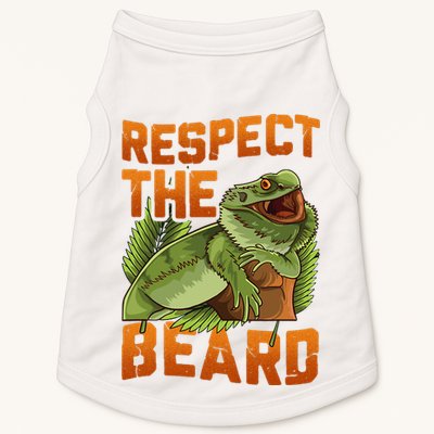 Respect The Beard Tee Funny Bearded Dragon Doggie Tank