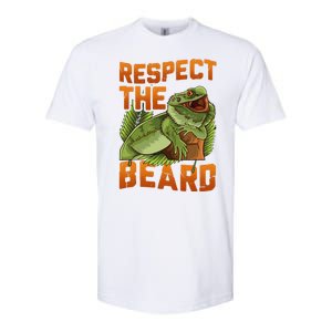 Respect The Beard Tee Funny Bearded Dragon Softstyle® CVC T-Shirt