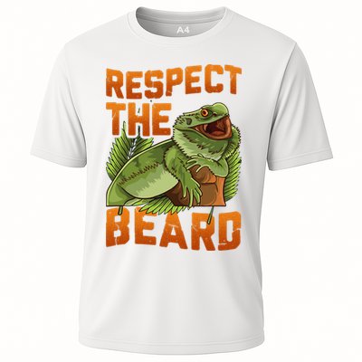 Respect The Beard Tee Funny Bearded Dragon Performance Shirt
