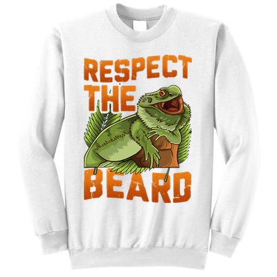 Respect The Beard Tee Funny Bearded Dragon Sweatshirt