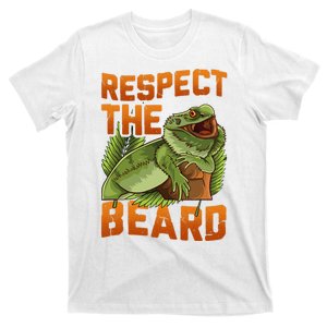 Respect The Beard Tee Funny Bearded Dragon T-Shirt