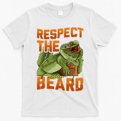 Respect The Beard Tee Funny Bearded Dragon T-Shirt