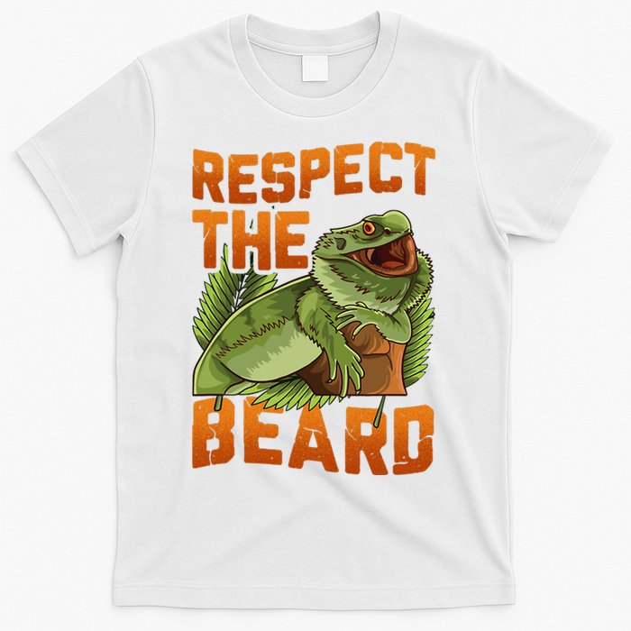 Respect The Beard Tee Funny Bearded Dragon T-Shirt