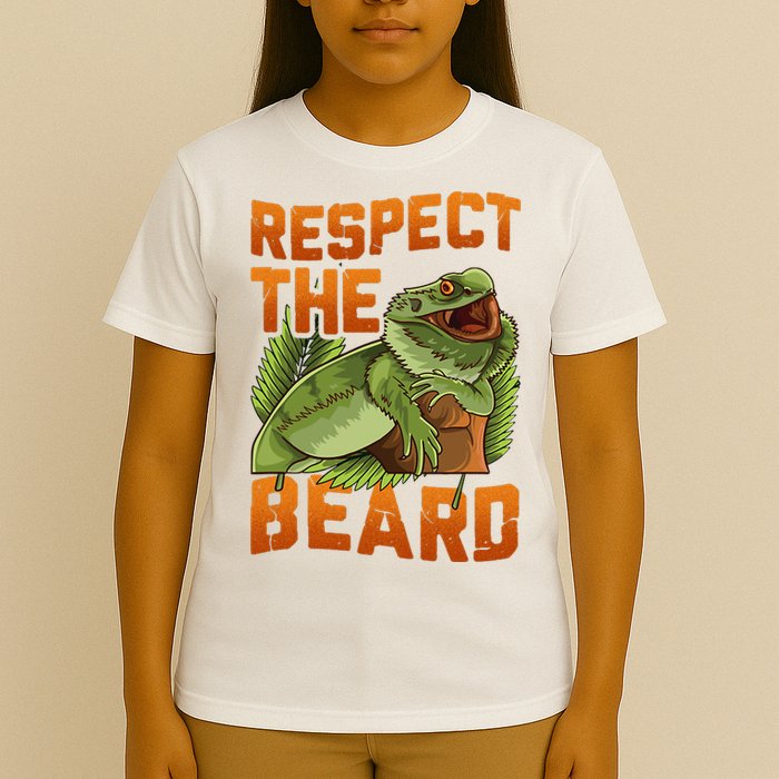 Respect The Beard Tee Funny Bearded Dragon T-Shirt