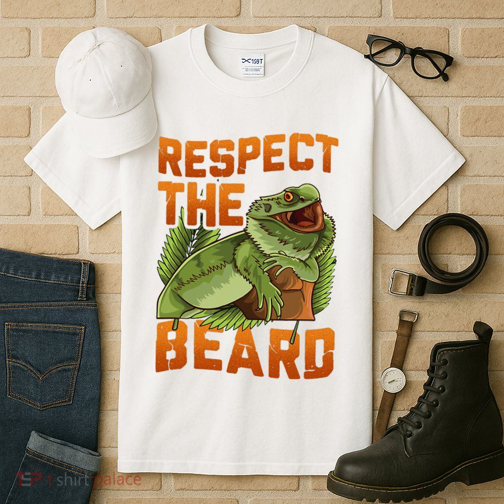Respect The Beard Tee Funny Bearded Dragon Tall T-Shirt