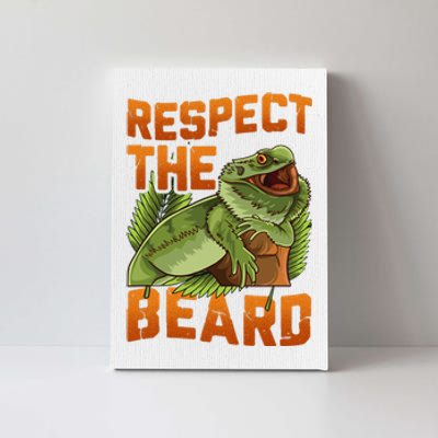 Respect The Beard Tee Funny Bearded Dragon Canvas