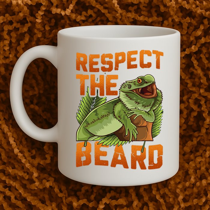 Respect The Beard Tee Funny Bearded Dragon Mug