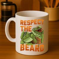 Respect The Beard Tee Funny Bearded Dragon Mug
