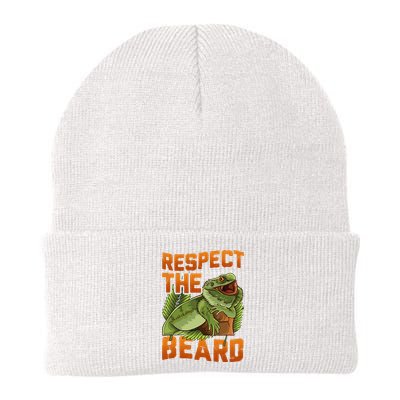 Respect The Beard Tee Funny Bearded Dragon Beanie