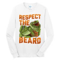 Respect The Beard Tee Funny Bearded Dragon Tall Long Sleeve T-Shirt