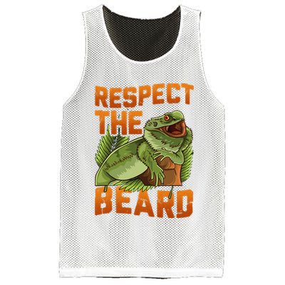 Respect The Beard Tee Funny Bearded Dragon Mesh Reversible Basketball Jersey Tank