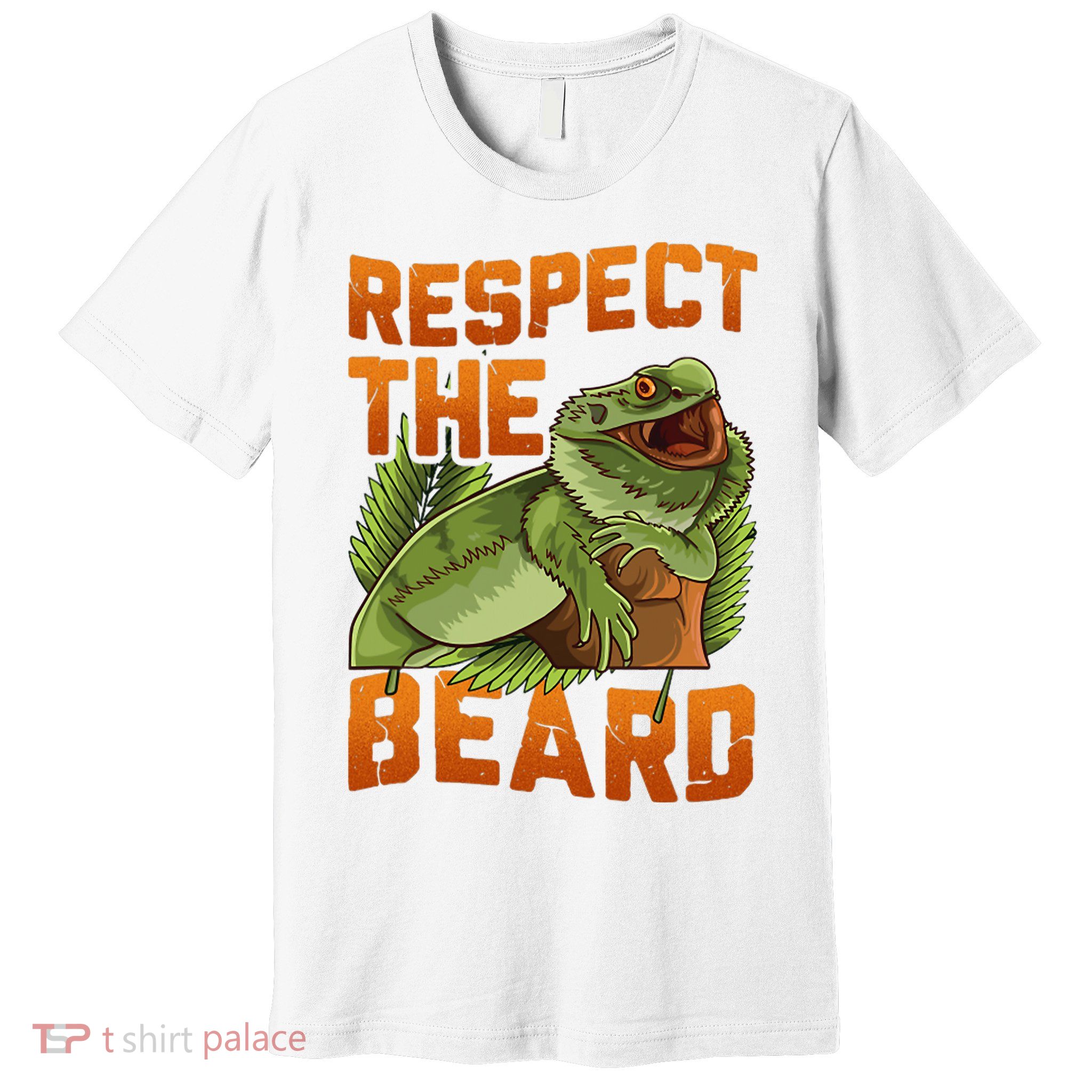 Respect The Beard Tee Funny Bearded Dragon Premium T-Shirt