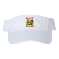 Respect The Beard Tee Funny Bearded Dragon Valucap Bio-Washed Visor