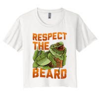 Respect The Beard Tee Funny Bearded Dragon Crop Top