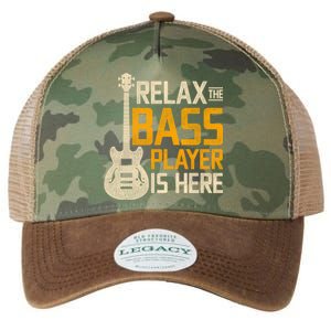 Relax The Bass Player Is Here Bass Guitar Gift Legacy Tie Dye Trucker Hat