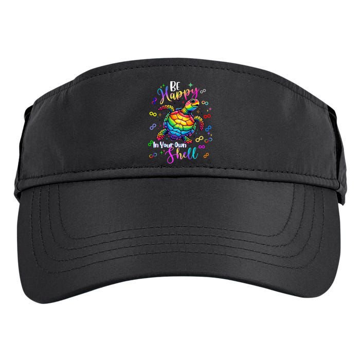 Rainbow Turtle Be Happy In Your Own Shell Autism Awareness Adult Drive Performance Visor