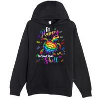 Rainbow Turtle Be Happy In Your Own Shell Autism Awareness Premium Pullover Hoodie