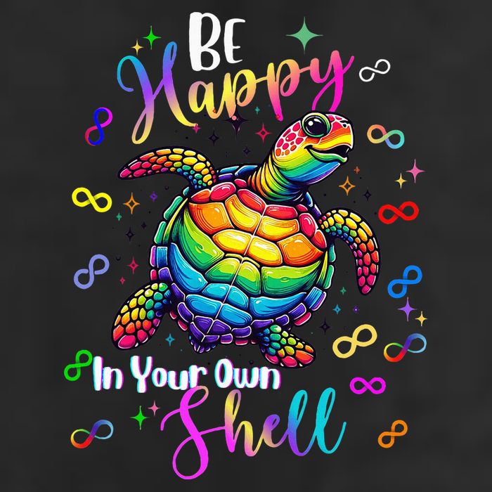 Rainbow Turtle Be Happy In Your Own Shell Autism Awareness Trucker Hat