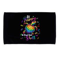 Rainbow Turtle Be Happy In Your Own Shell Autism Awareness Microfiber Hand Towel