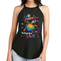 Rainbow Turtle Be Happy In Your Own Shell Autism Awareness Women's Perfect Tri Rocker Tank