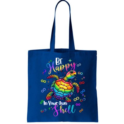 Rainbow Turtle Be Happy In Your Own Shell Autism Awareness Bag