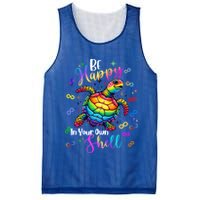 Rainbow Turtle Be Happy In Your Own Shell Autism Awareness Mesh Reversible Basketball Jersey Tank