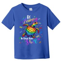 Rainbow Turtle Be Happy In Your Own Shell Autism Awareness Toddler T-Shirt