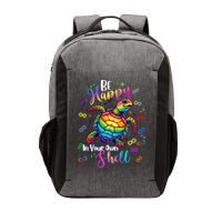 Rainbow Turtle Be Happy In Your Own Shell Autism Awareness Vector Backpack