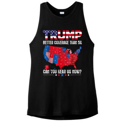 Retro Trump Better Coverage Than 5g Can You Hear Us Now Ladies PosiCharge Tri-Blend Wicking Tank