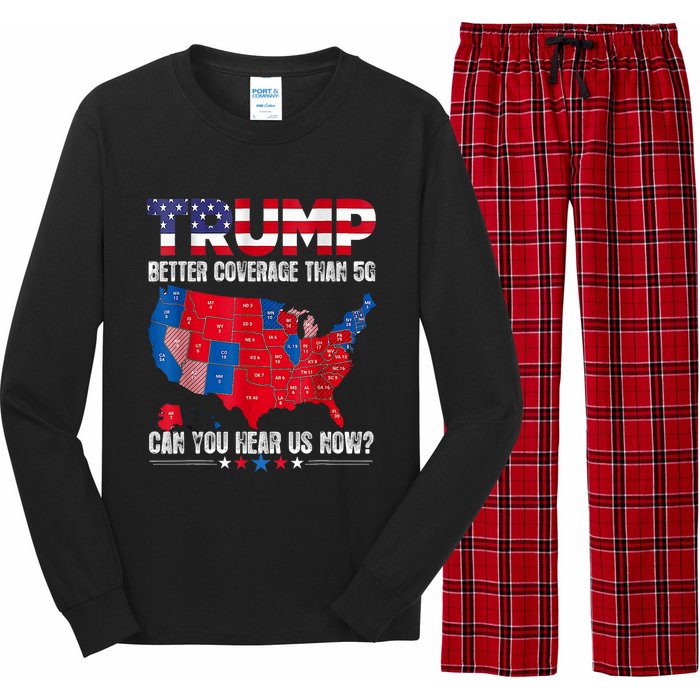 Retro Trump Better Coverage Than 5g Can You Hear Us Now Long Sleeve Pajama Set